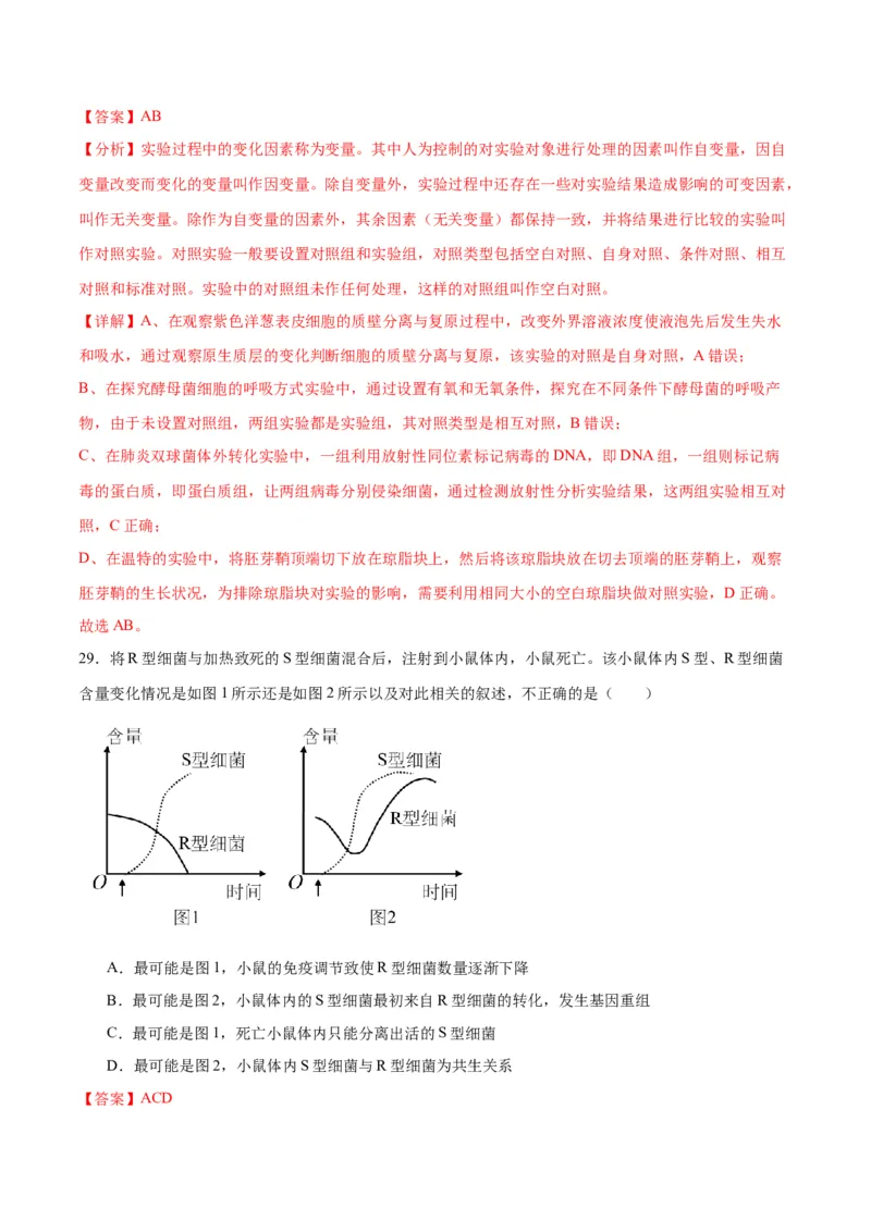 专题20DNA是主要的遗传物质（解析版)_2024年新高考资料_3.2024专项复习_备战2024年高考生物一轮复习重难点专项突破_专题20DNA是主要的遗传物质