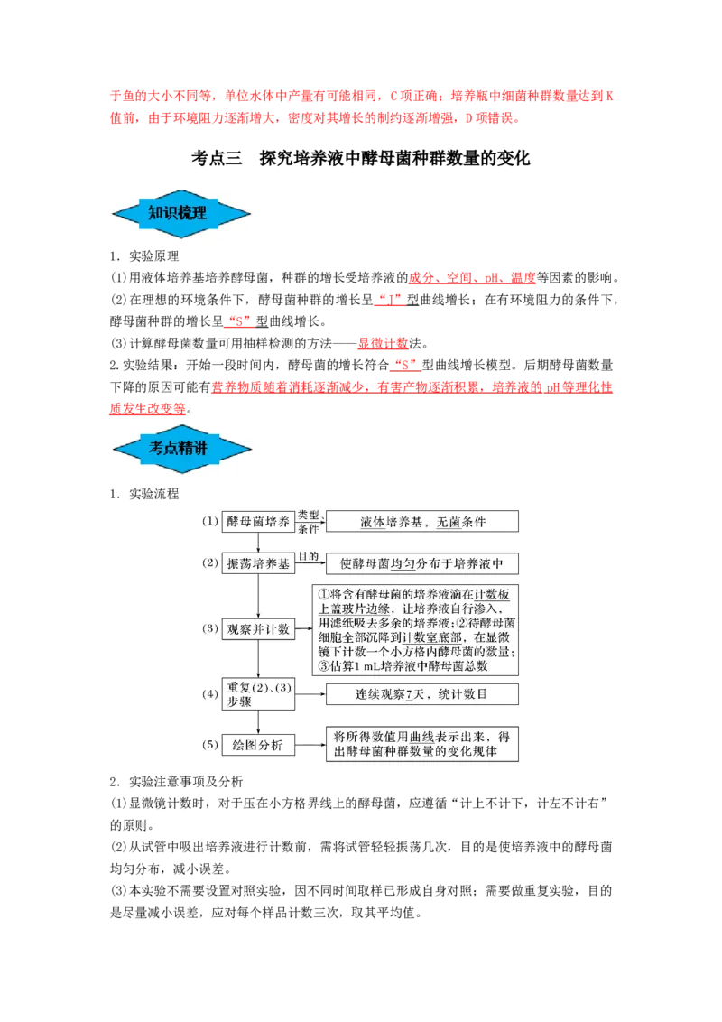 专题28种群的特征和数量变化（串讲）（解析版）_2024年新高考资料_1.2024一轮复习_备战2024年高考生物一轮复习串讲精练（新高考专用）
