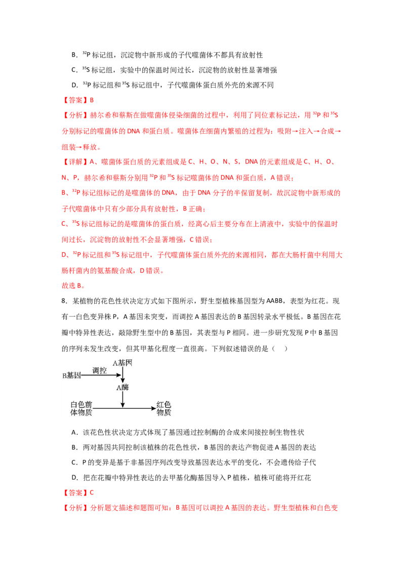 单元检测卷06遗传的物质基础（解析版）_2024年新高考资料_1.2024一轮复习_2024年高考生物一轮复习考点通关卷（新高考通用）