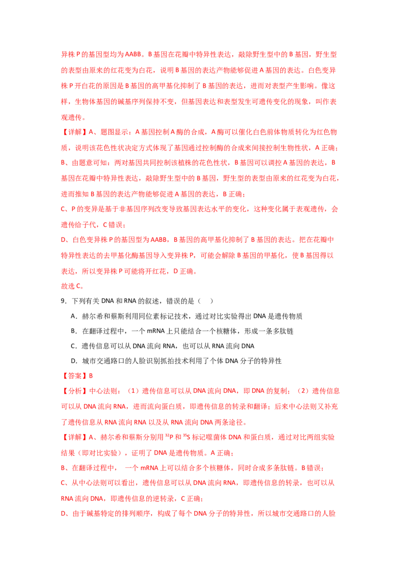 单元检测卷06遗传的物质基础（解析版）_2024年新高考资料_1.2024一轮复习_2024年高考生物一轮复习考点通关卷（新高考通用）