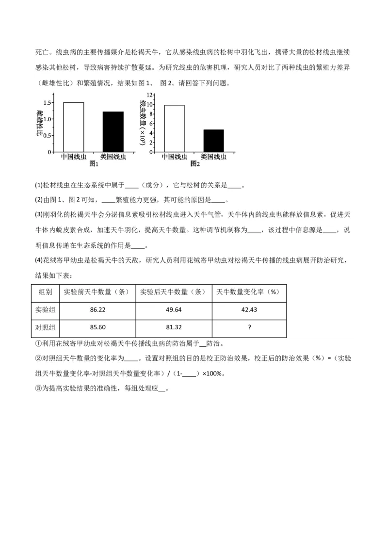 专题10生态系统及人与环境（原卷版）_2024年新高考资料_3.2024专项复习_2024年高考生物热点&middot;重点&middot;难点专练（新高考专用）