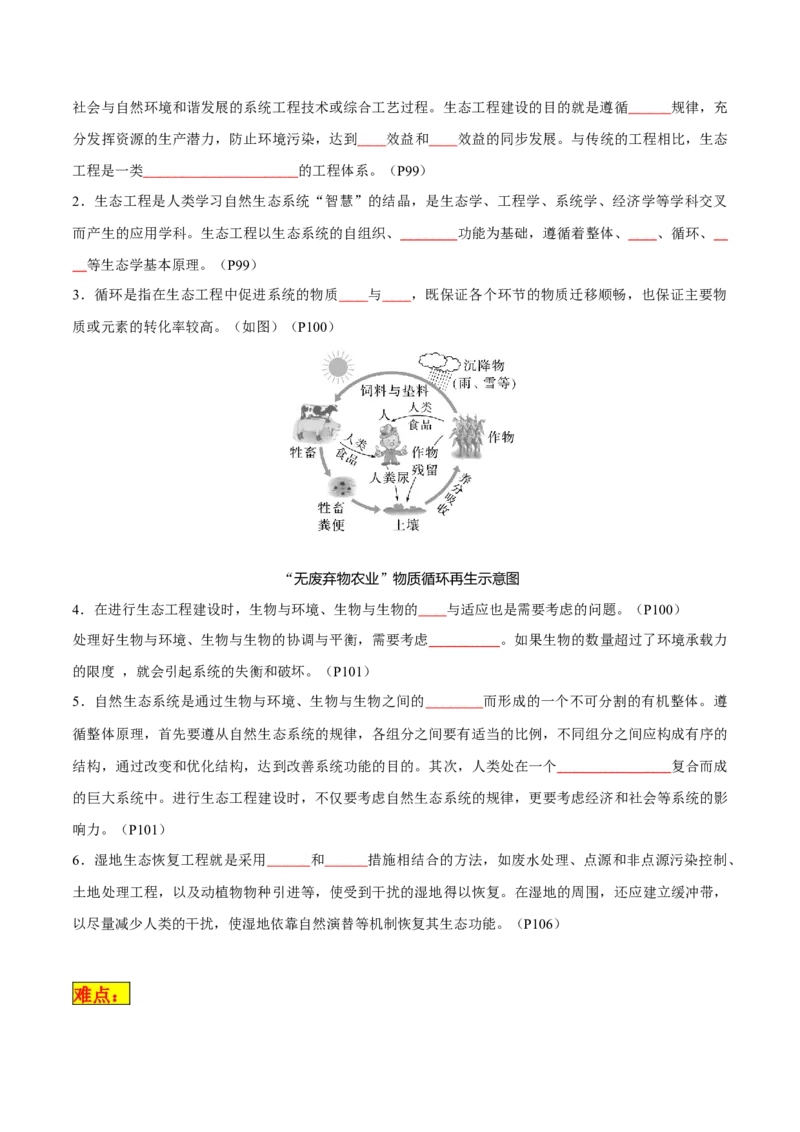 专题10生态系统及人与环境（原卷版）_2024年新高考资料_3.2024专项复习_2024年高考生物热点&middot;重点&middot;难点专练（新高考专用）
