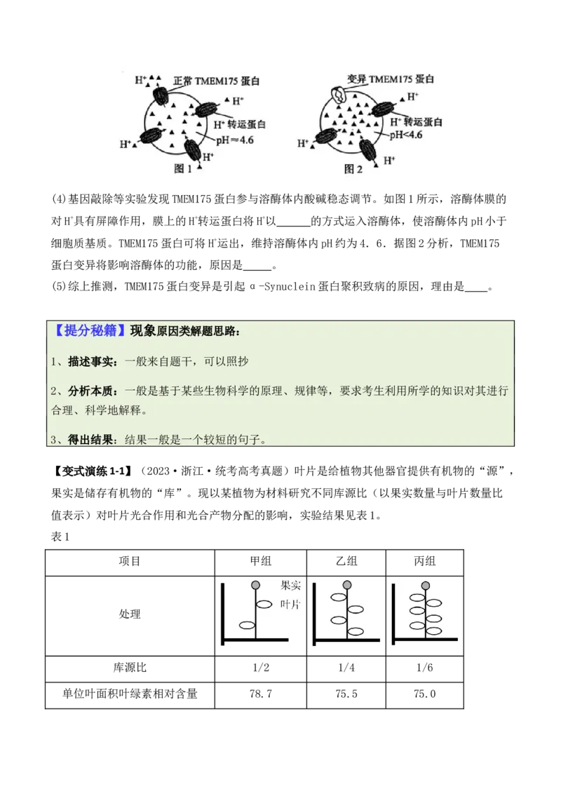 专题12长句作答类（原卷版）_2024年新高考资料_2.2024二轮复习_2024年高考生物二轮热点题型归纳与变式演练（新高考通用）