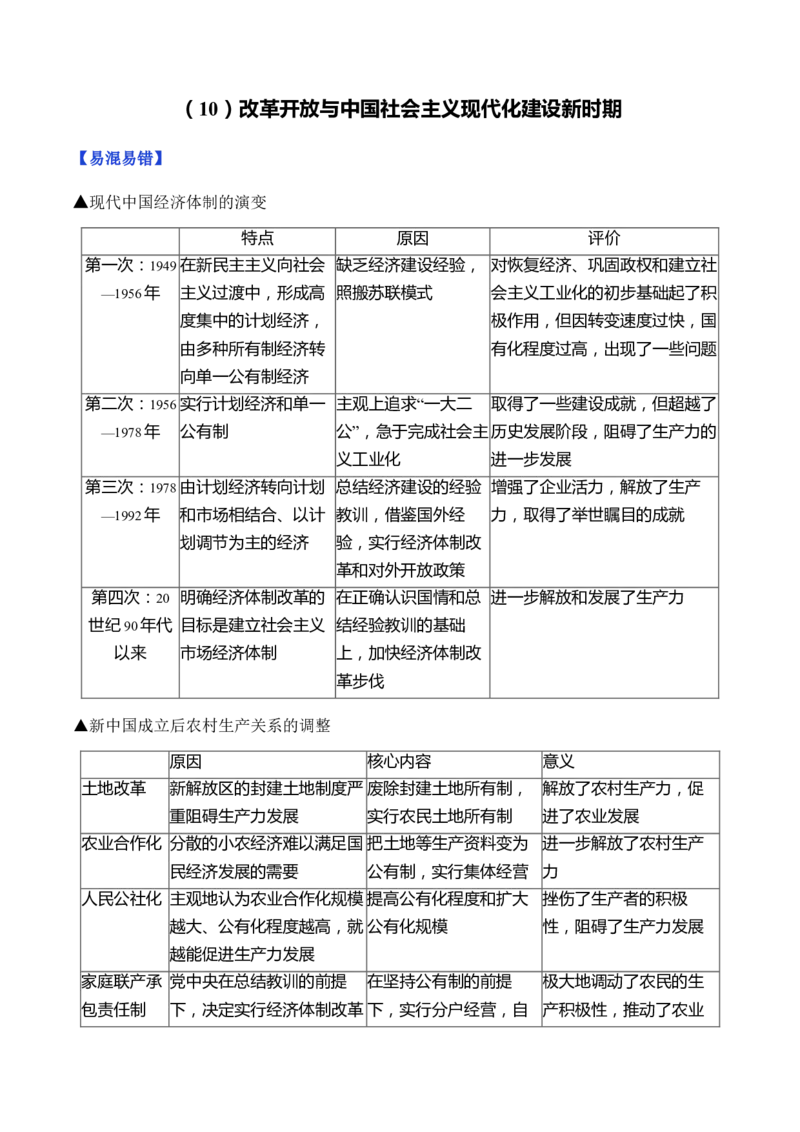 第十单元改革开放与中国社会主义现代化建设新时期单元测试（含解析）--2024届高考历史统编版必修中外历史纲要上册二轮复习_2025年新高考资料_二轮复习