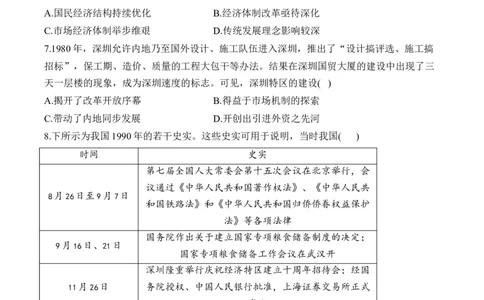 第十单元改革开放与中国社会主义现代化建设新时期单元测试（含解析）--2024届高考历史统编版必修中外历史纲要上册二轮复习_2025年新高考资料_二轮复习