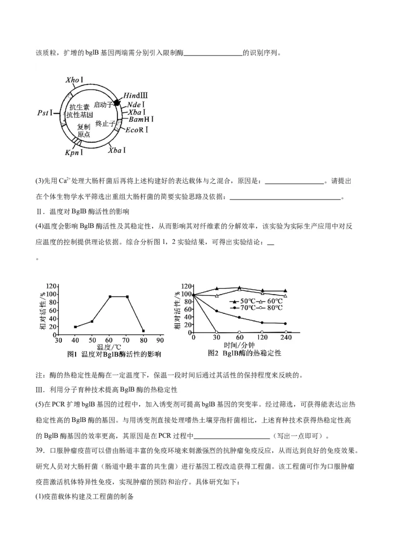 专题43基因工程（原卷版）_2024年新高考资料_3.2024专项复习_备战2024年高考生物一轮复习重难点专项突破_专题43基因工程-备战2024年高考生物一轮复习重难点专项突破