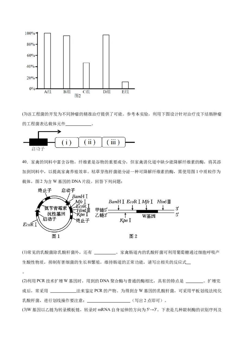 专题43基因工程（原卷版）_2024年新高考资料_3.2024专项复习_备战2024年高考生物一轮复习重难点专项突破_专题43基因工程-备战2024年高考生物一轮复习重难点专项突破