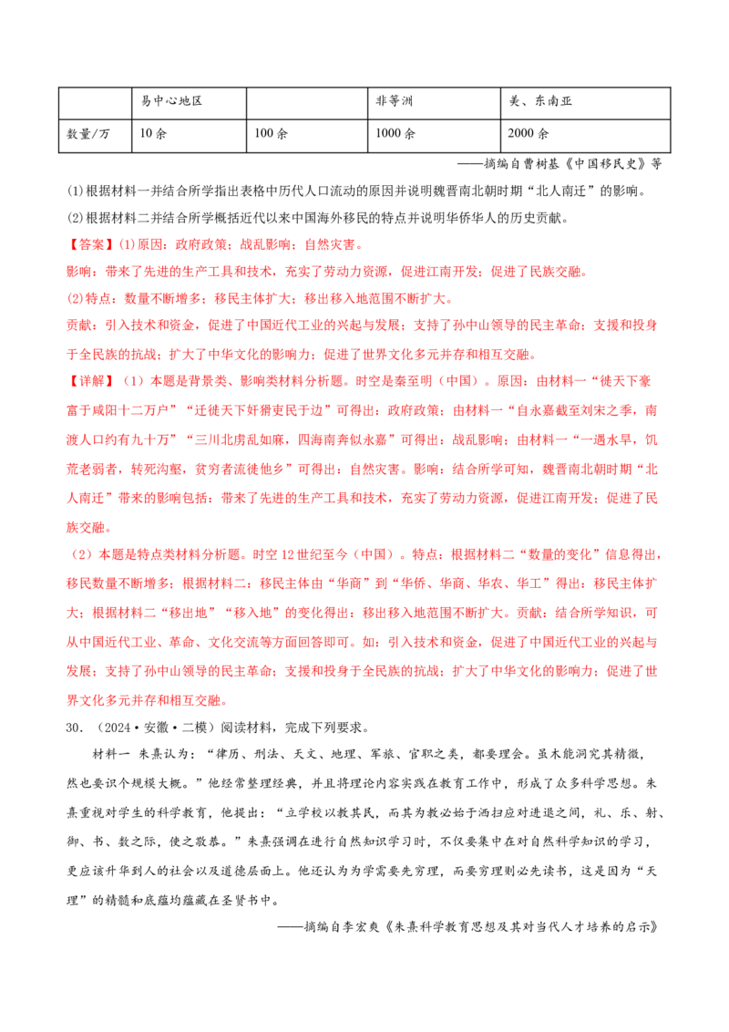 押新高考第17-19题材料分析题（解析版）_2024年新高考资料_52024三轮冲刺_备战2024年高考历史临考题号押题（新高考通用）322946313