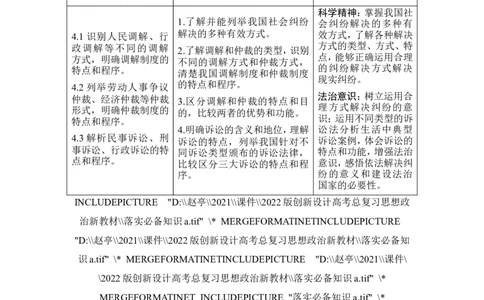 第九课　纠纷的多元解决方式_新高考复习资料_2022年新高考资料_2022版高三政治总复习专用（新高考-新教材版）_配套课件及电子版文档选择性必修2法律与生活_选择性必修2法律与生活word