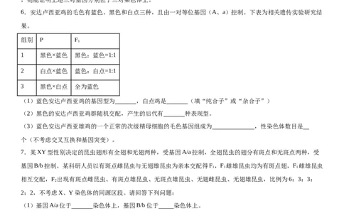 专题二遗传与进化（综合题特训）-2024年高考生物二轮复习专题训练（全国通用）（原卷版）_2024年新高考资料_2.2024二轮复习_2024年高考生物二轮复习专题训练（全国通用）