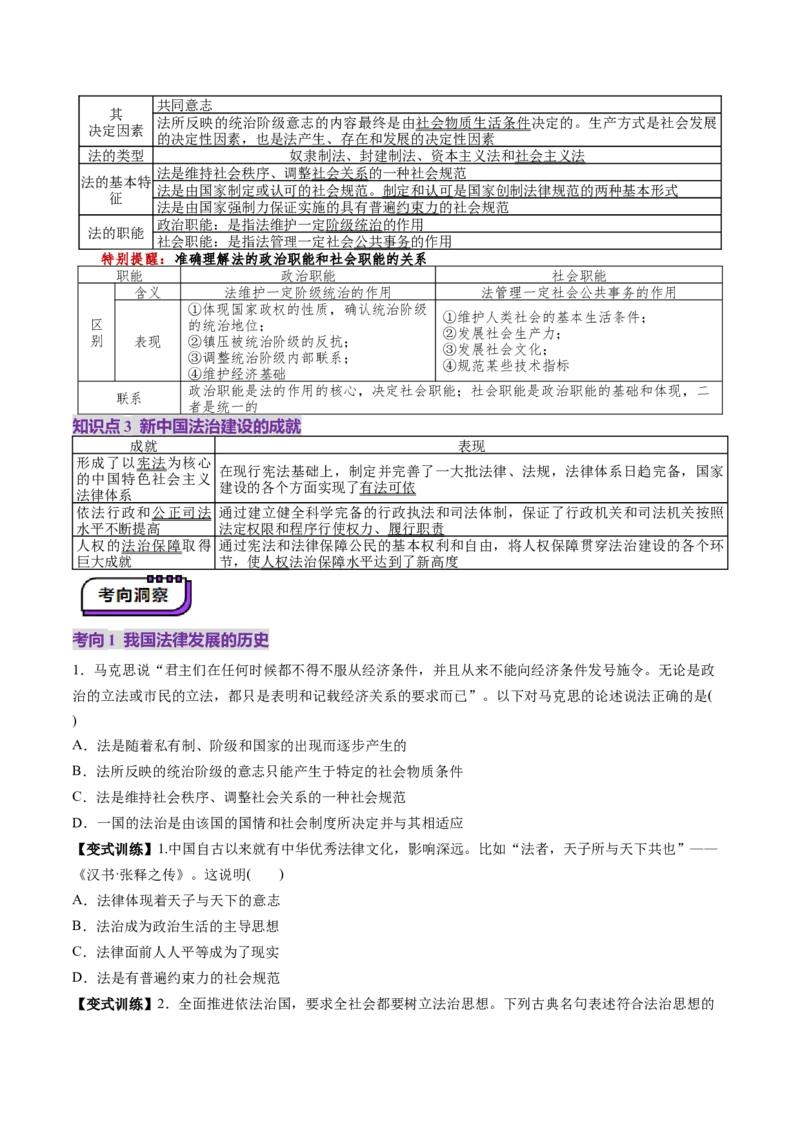 第15讲治国理政的基本方式（讲义）（原卷版）_新高考复习资料_2025年新高考资料_2025年高考政治一轮复习讲练测（新教材新高考）
