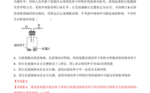 专题04细胞呼吸和光合作用（解析版）_2024年新高考资料_3.2024专项复习_备战2024年高考生物一轮复习重难点突破讲解与训练（新教材）