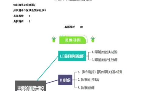 专题34主要的国际组织_新高考复习资料_2024年新高考资料_一轮复习资料_口袋书2024年高考政治一轮复习知识清单（新高考通用）