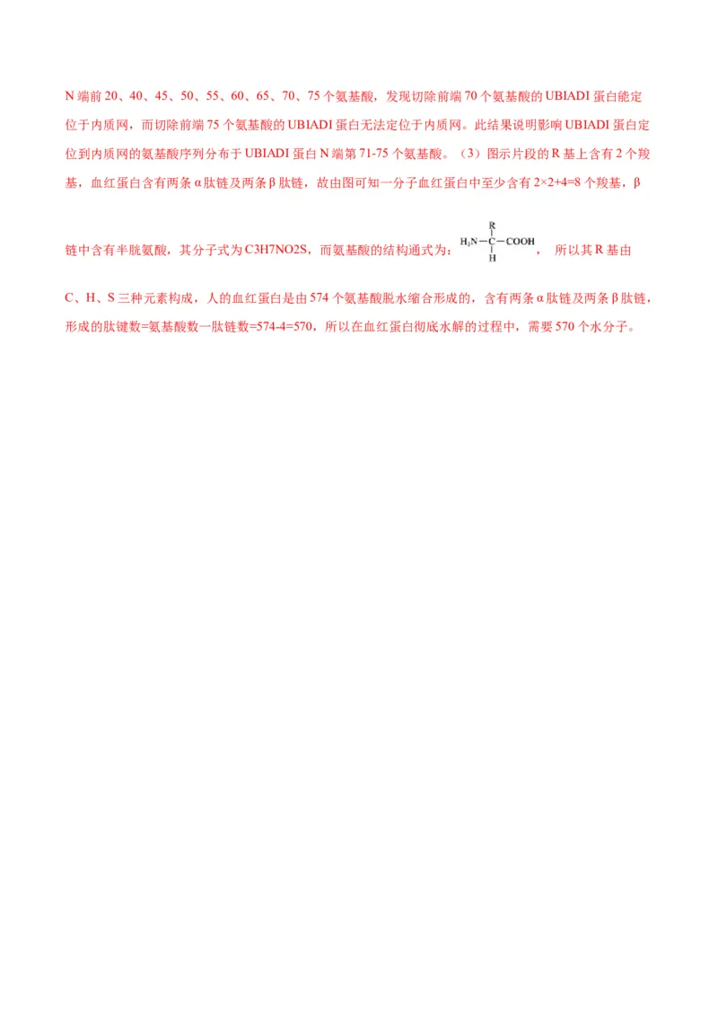 专题4蛋白质和核酸（解析版)_2024年新高考资料_3.2024专项复习_备战2024年高考生物一轮复习重难点专项突破_专题04蛋白质和核酸-备战2024年高考生物一轮复习重难点专项突破