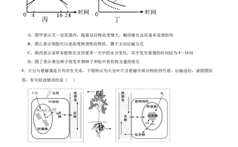 专题11细胞代谢综合分析（原卷版)_2024年新高考资料_3.2024专项复习_备战2024年高考生物一轮复习重难点专项突破_专题11细胞代谢综合分析