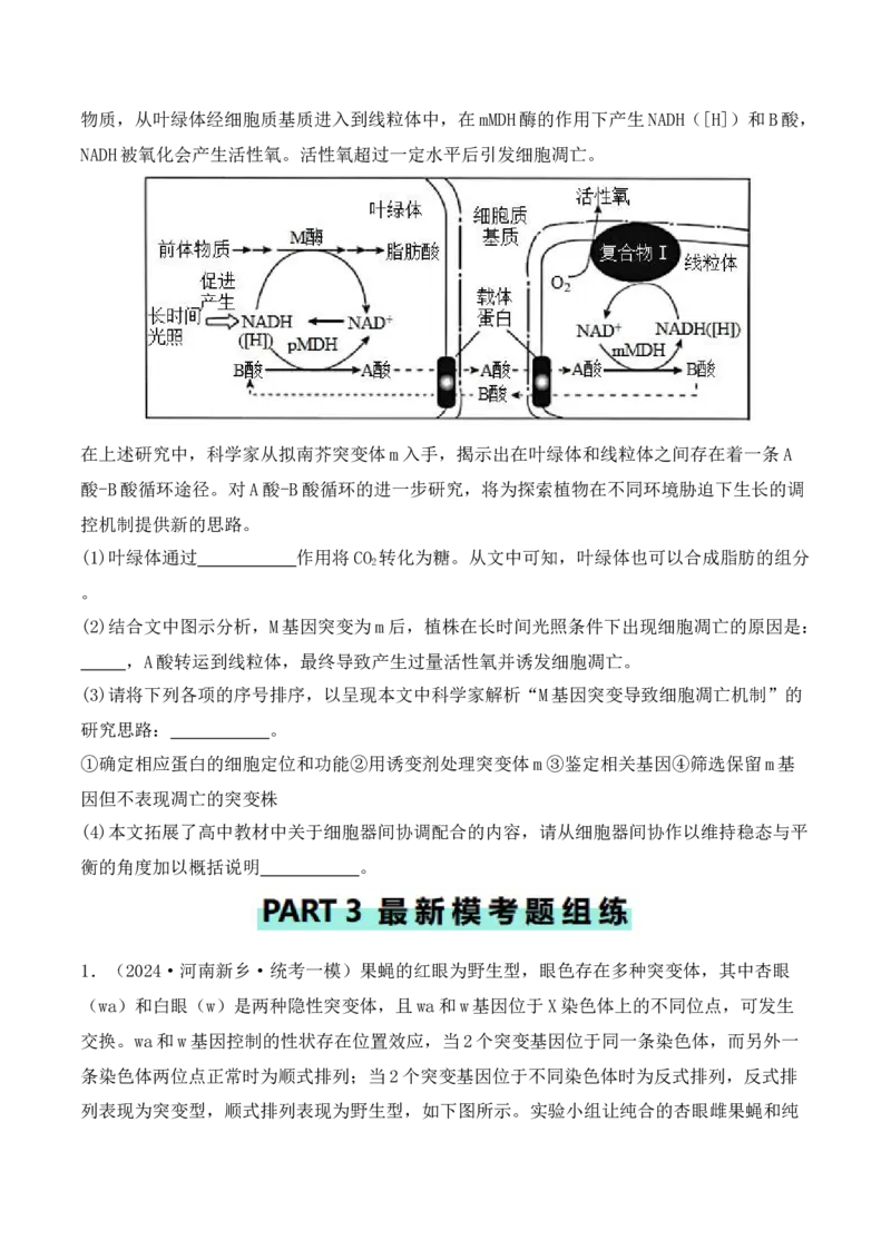 专题11情境信息类（原卷版）_2024年新高考资料_2.2024二轮复习_2024年高考生物二轮热点题型归纳与变式演练（新高考通用）