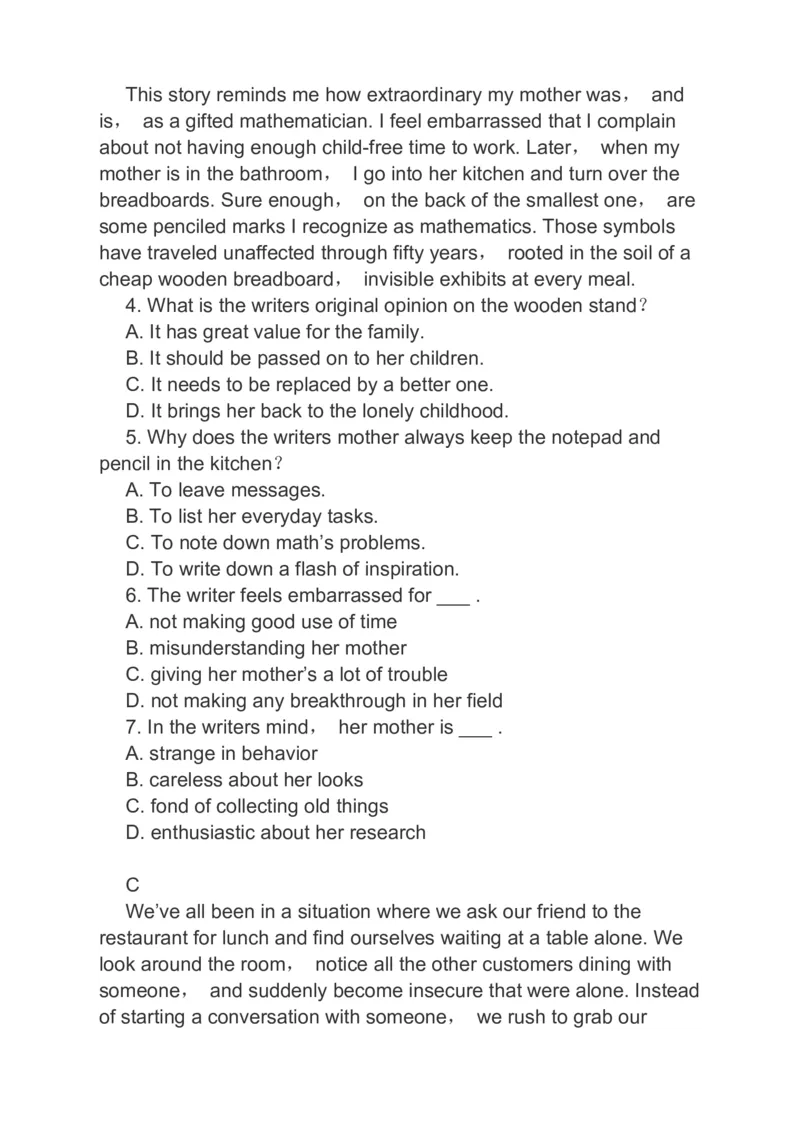 2023届高考英语二轮复习阅读理解完形填空书面表达分类综合训练（含答案）_03高考英语_通用版（老高考）复习资料_2023年复习资料_二轮复习_611