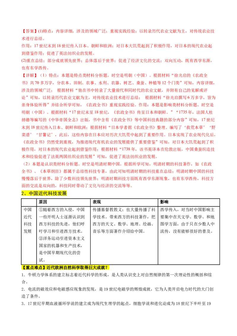 高考热点02科教兴国，强国之本（讲义）（解析版）_2024年新高考资料_2.2024二轮复习_2024年高考历史二轮复习讲练测（新教材新高考）