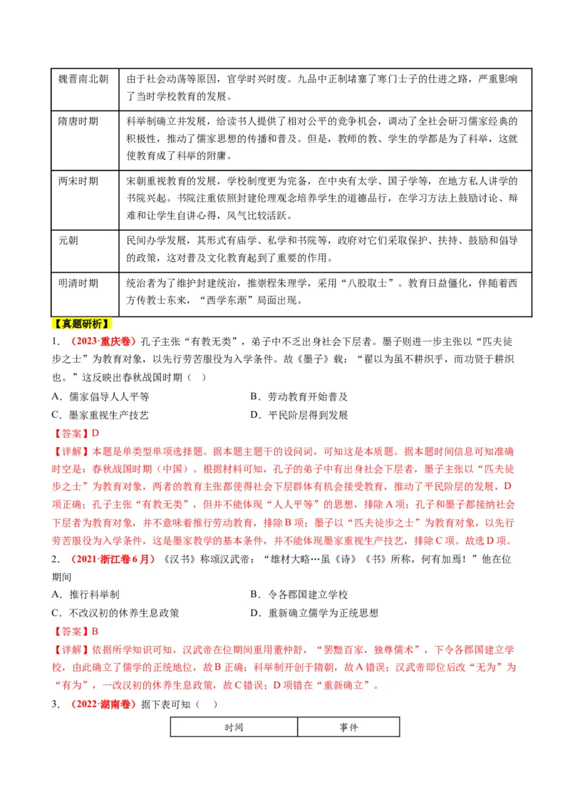 高考热点02科教兴国，强国之本（讲义）（解析版）_2024年新高考资料_2.2024二轮复习_2024年高考历史二轮复习讲练测（新教材新高考）