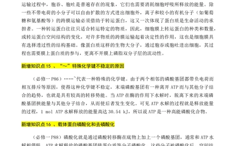 专题01++高中生物新增易考点-备战2024年高中生物考前必备锦囊（全国通用）++_2024年新高考资料_5.2024三轮冲刺_备战2024年高中生物考前必备锦囊（全国通用）