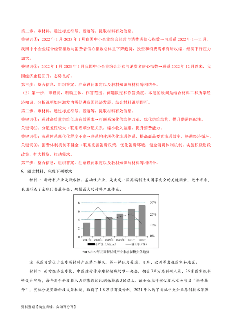 必刷题题型05图表类主观题（教师版）_新高考复习资料_2024年新高考资料_一轮复习资料_2024高考必刷题2024年高考政治一轮复习选择题+主观题专练（新教材新高考）_必刷经典题型