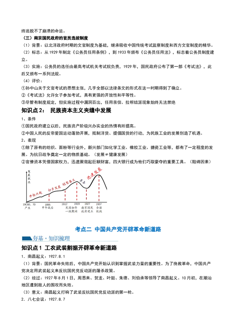 第19讲南京国民政府的统治和中国开辟革命新道路（解析版）_2024年新高考资料_1.2024一轮复习_2024年高考历史一轮复习讲练测（新教材新高考）_751