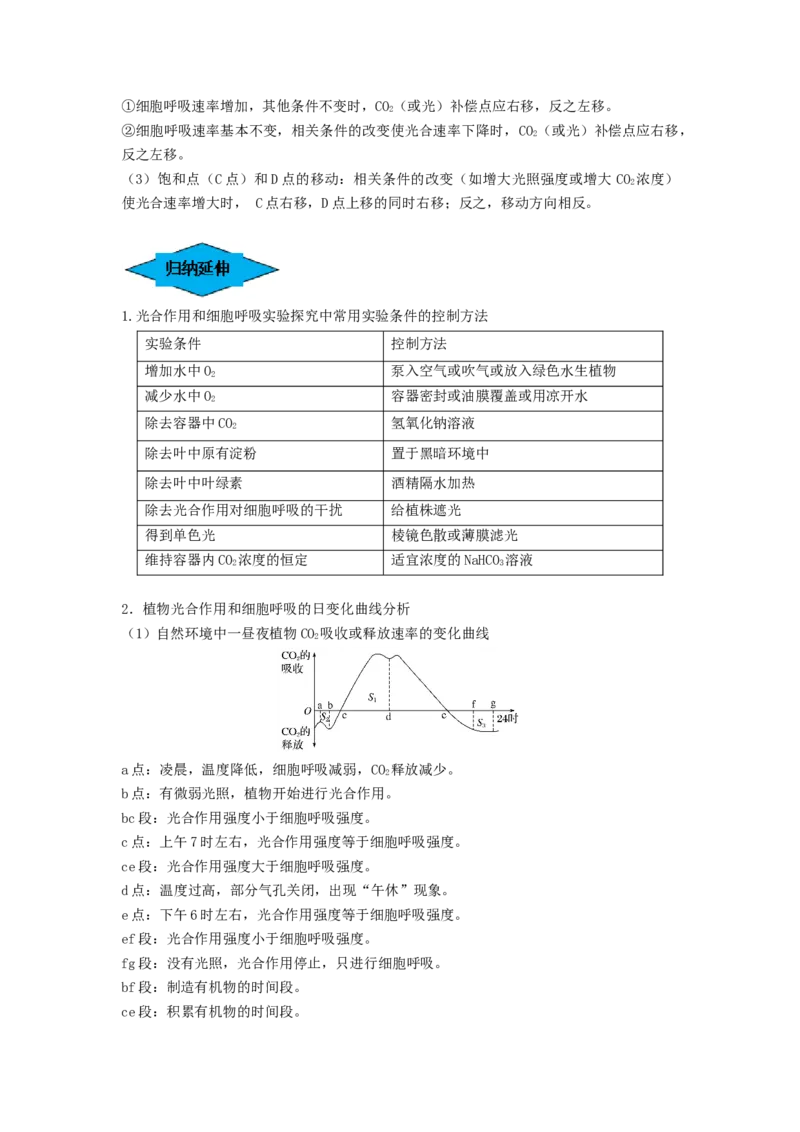 专题10光合作用与细胞呼吸的综合应用（串讲）（解析版）_2024年新高考资料_1.2024一轮复习_备战2024年高考生物一轮复习串讲精练（新高考专用）