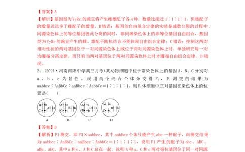 专题15基因的自由组合定律（精练）（解析版）_2024年新高考资料_1.2024一轮复习_备战2024年高考生物一轮复习串讲精练（新高考专用）