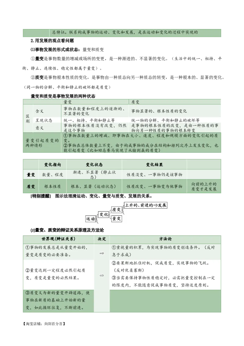 必修四《哲学与文化》知识清单-口袋书2024年高考政治一轮复习知识清单（新高考通用）_新高考复习资料_2024年新高考资料_专项复习资料