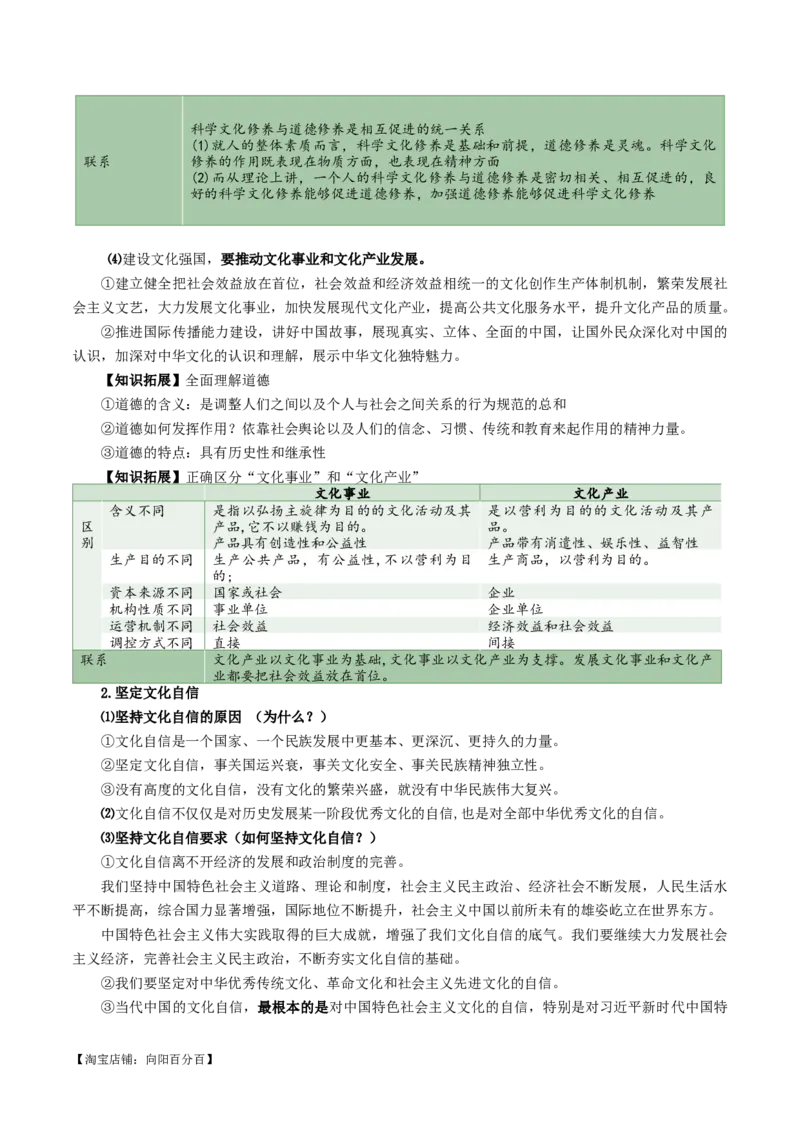 必修四《哲学与文化》知识清单-口袋书2024年高考政治一轮复习知识清单（新高考通用）_新高考复习资料_2024年新高考资料_专项复习资料
