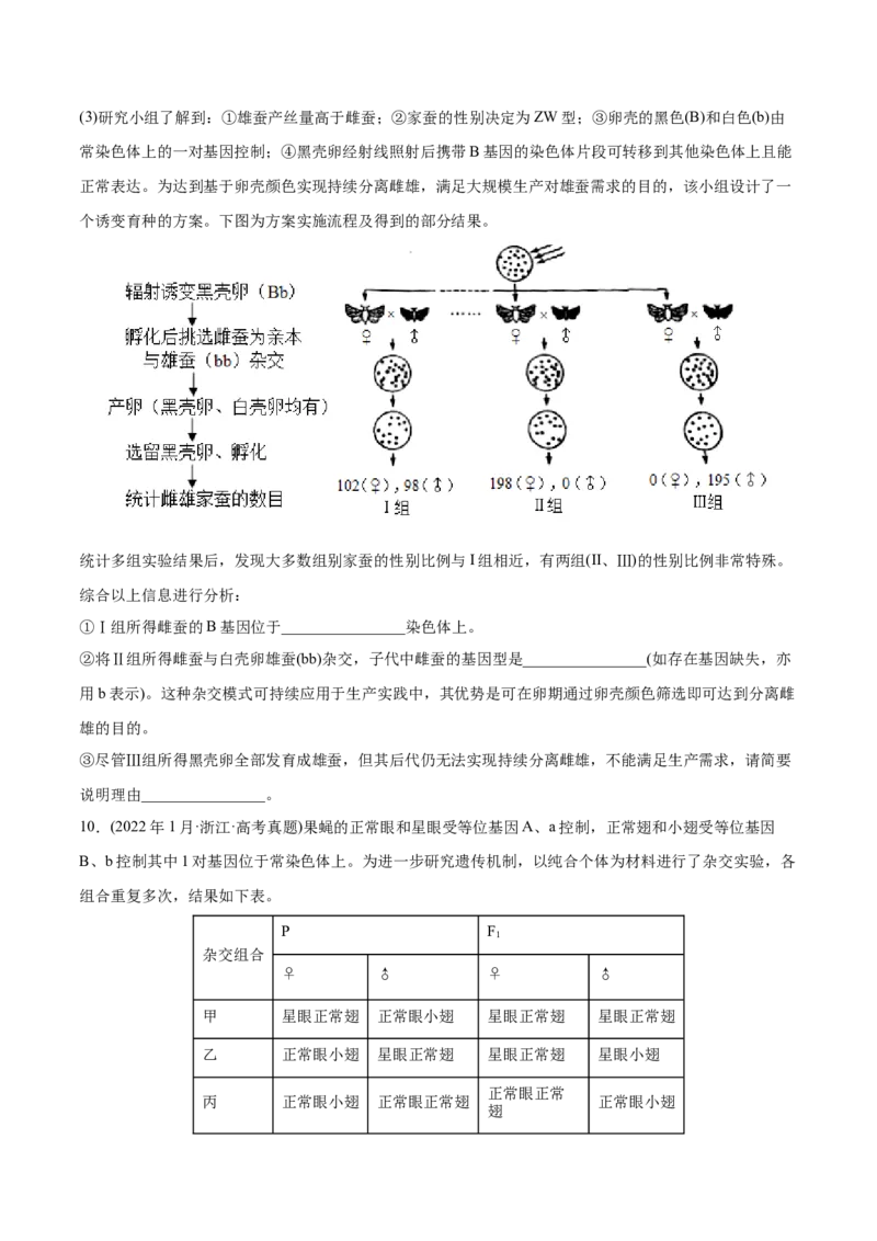 专题06基因的分离定律和自由组合定律-2022年高考真题和模拟题生物分专题训练（学生版）_2024年新高考资料_1.2024一轮复习_赠2022年高考生物真题与模拟题分类