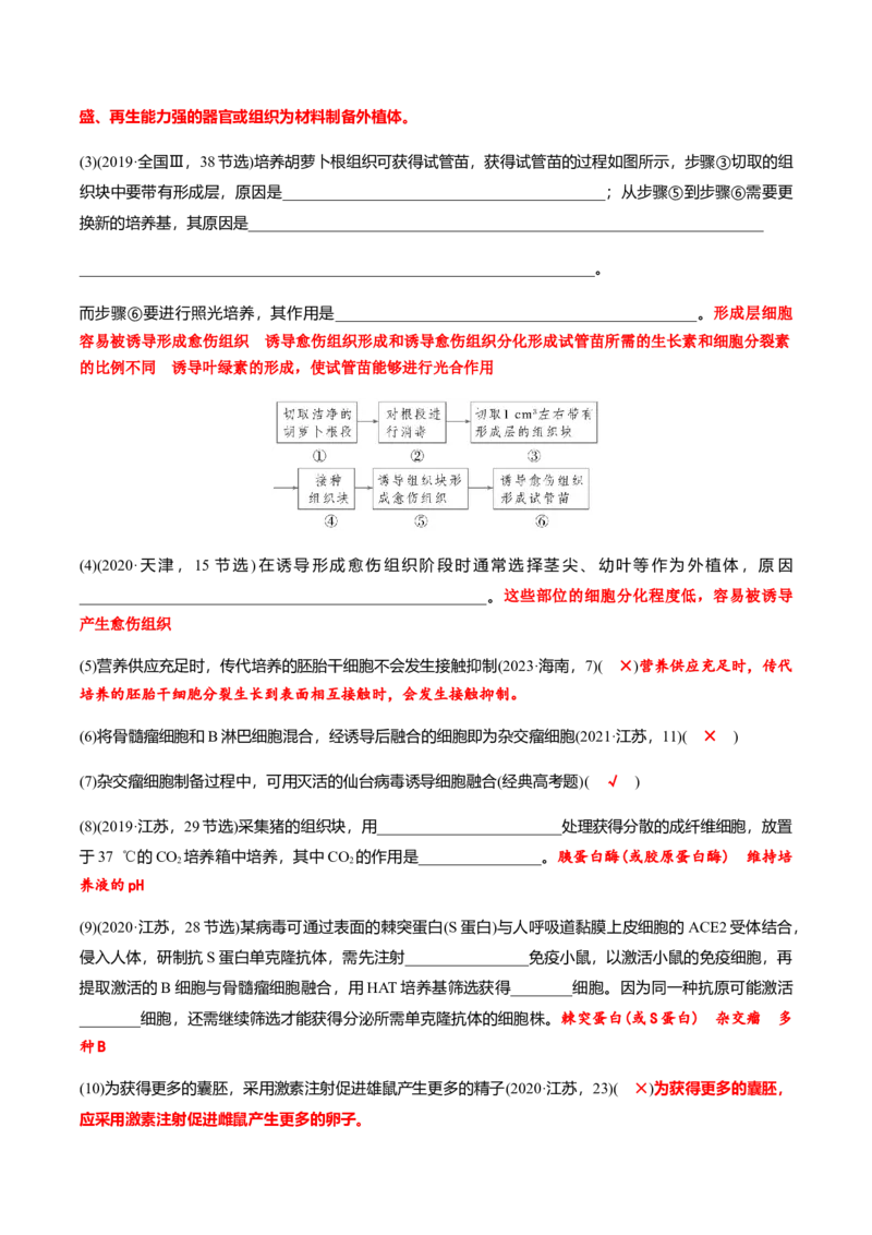 专题02高中生物考前必刷易错题（教师版）_2024年新高考资料_5.2024三轮冲刺_备战2024年高中生物考前必备锦囊（全国通用）