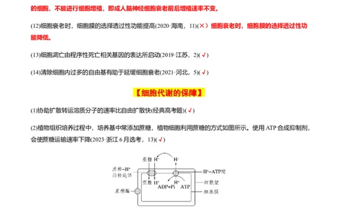 专题02高中生物考前必刷易错题（教师版）_2024年新高考资料_5.2024三轮冲刺_备战2024年高中生物考前必备锦囊（全国通用）