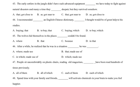 09定语从句重难点专练(原卷版)-2022年高考英语一轮复习小题多维练(新高考专用版)_03高考英语_新高考复习资料_2022年新高考资料_2022年新高考英语一轮复习