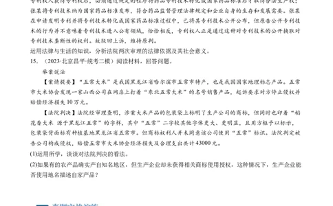 第02课依法有效保护财产权（练习）（原卷版）_新高考复习资料_2024年新高考资料_一轮复习资料_完2024年高考政治一轮复习讲练测（课件+讲义+练习）（新教材新高考）_选择性必修2