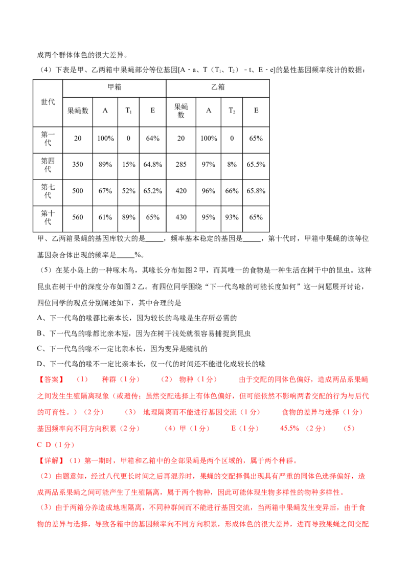 专题五遗传的分子基础、变异和进化（测试）（解析版）_2024年新高考资料_2.2024二轮复习_2024年高考生物二轮复习讲练测（新教材新高考）