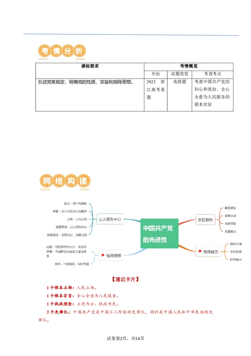 第02课中国的先进性（讲义）（解析版）_新高考复习资料_2024年新高考资料_一轮复习资料_完2024年高考政治一轮复习讲练测（课件+讲义+练习）（新教材新高考）_必修3