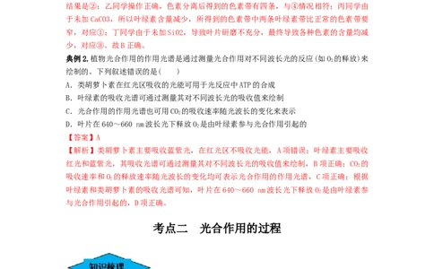 专题09光合作用（串讲）（解析版）_2024年新高考资料_1.2024一轮复习_备战2024年高考生物一轮复习串讲精练（新高考专用）
