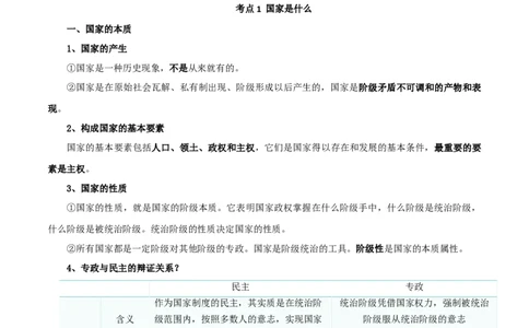 第一课国体与政体（精品讲义）_新高考复习资料_2024年新高考资料_一轮复习资料_完2024年高考政治一轮复习考点帮（课件+讲义+练习）（新教材新高考）