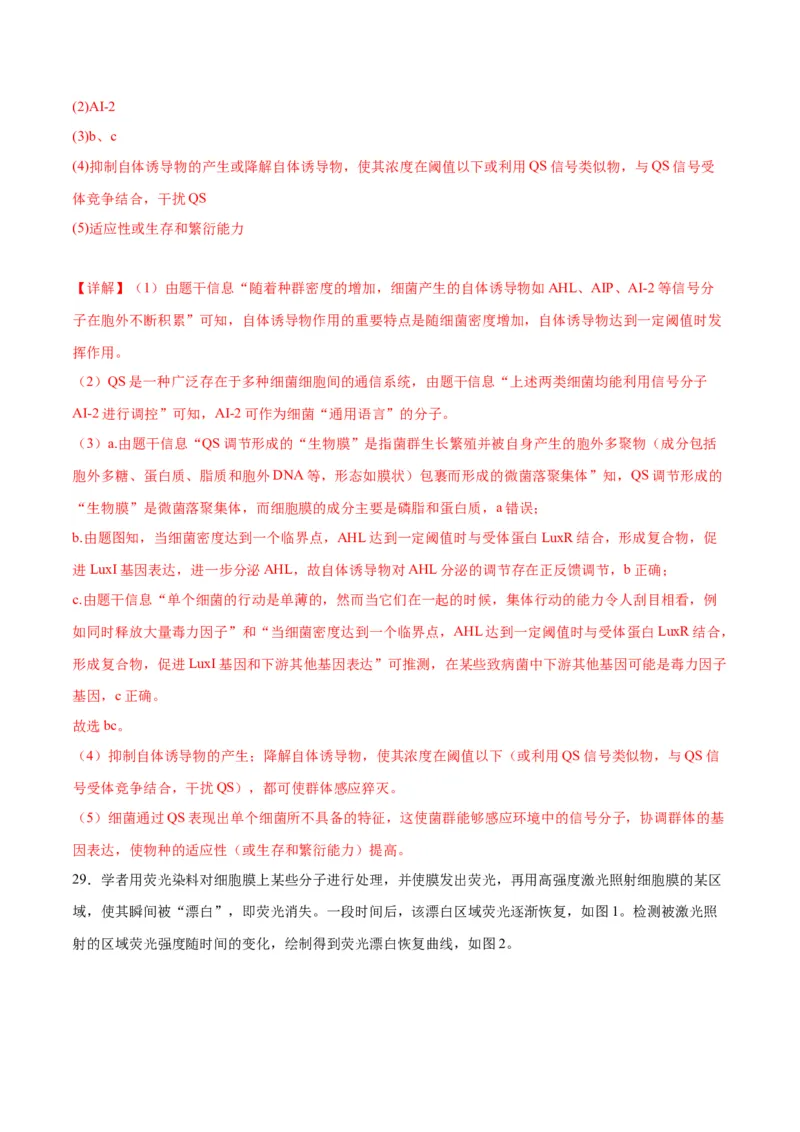 专题5细胞膜和细胞核（解析版)_2024年新高考资料_3.2024专项复习_备战2024年高考生物一轮复习重难点专项突破_专题05细胞膜和细胞核-备战2024年高考生物一轮复习重难点专项突破