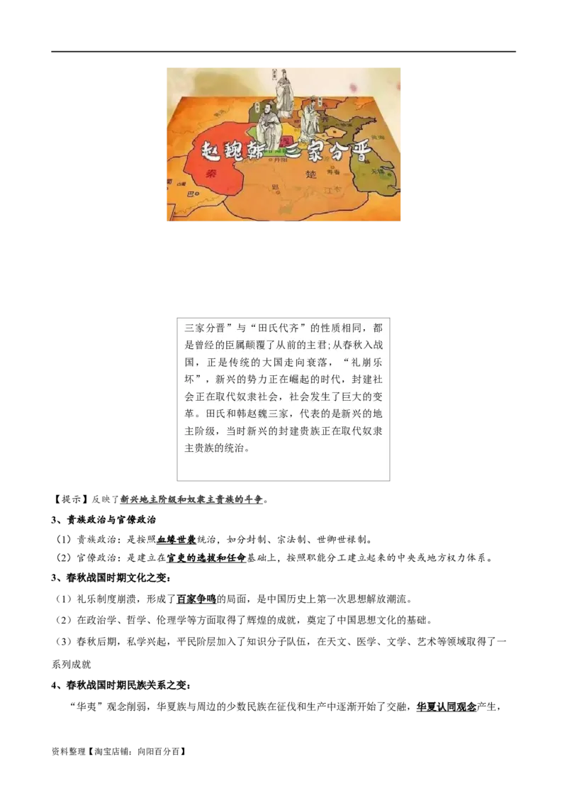 专题01从中华文明起源到秦汉大一统封建国家的建立与巩固-口袋书2024年高考历史一轮复习知识清单_07高考历史_新高考复习资料_2024年新高考复习资料_一轮复习资料