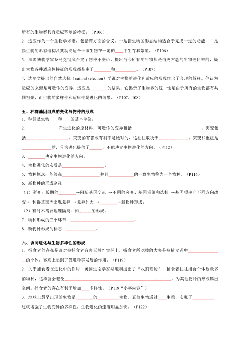 专题06生物的变异和进化（原卷版）_2024年新高考资料_3.2024专项复习_2024年高考生物热点&middot;重点&middot;难点专练（新高考专用）