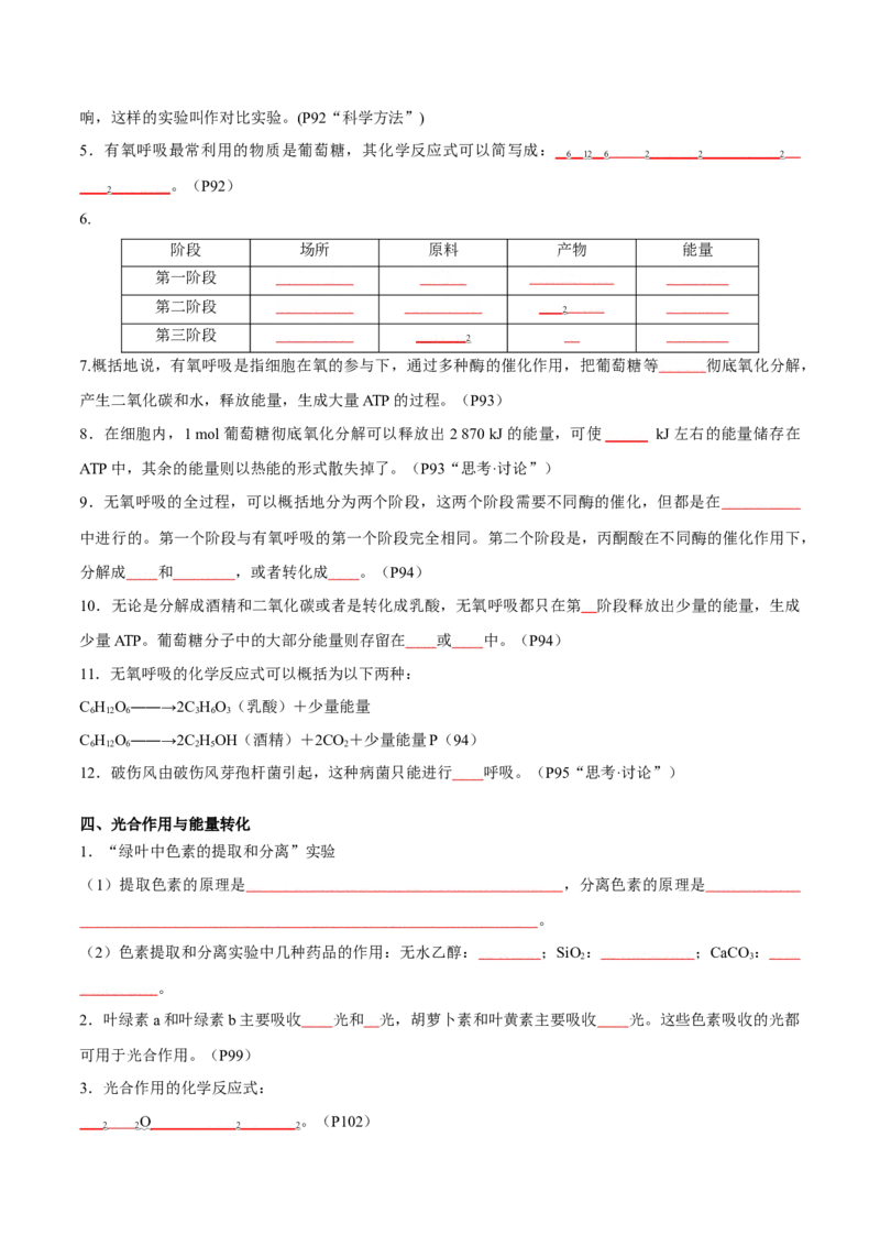 专题03细胞的能量供应和利用（原卷版）_2024年新高考资料_3.2024专项复习_2024年高考生物热点&middot;重点&middot;难点专练（新高考专用）