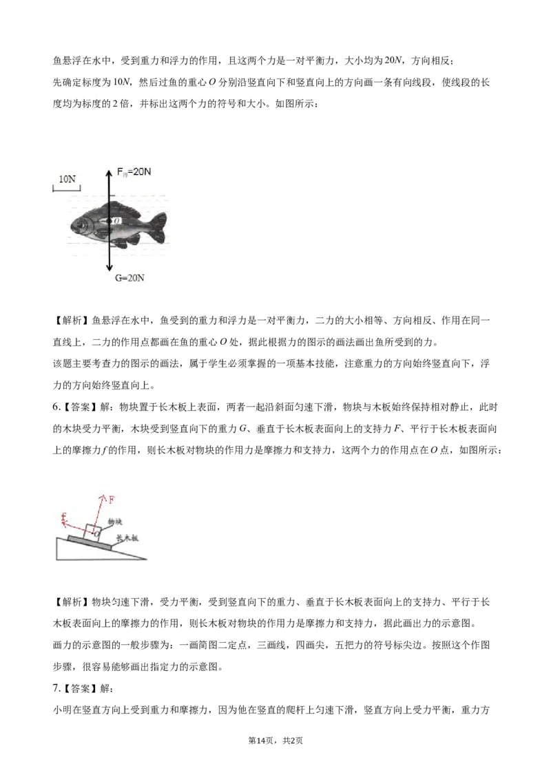 2020全国物理中考题分类汇编20&mdash;《力学作图》_4.2015-2025年中考物理_2.物理中考真题2015-2024年_2020中考物理真题110份_2020全国物理中考题分类汇编