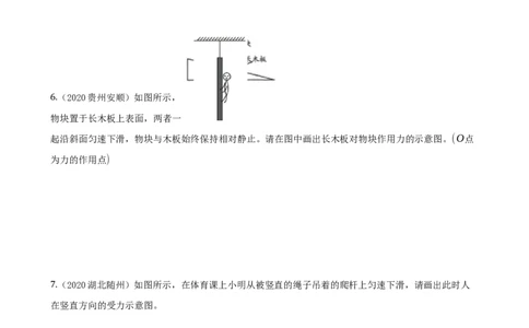 2020全国物理中考题分类汇编20&mdash;《力学作图》_4.2015-2025年中考物理_2.物理中考真题2015-2024年_2020中考物理真题110份_2020全国物理中考题分类汇编