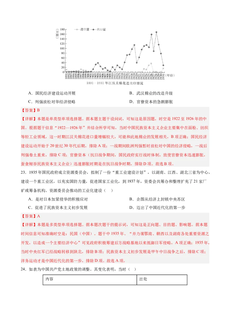 考点巩固卷07中国成立与新民主主义革命兴起（解析版）_2025年新高考资料_一轮复习_2025年高考历史一轮复习考点通关卷（新高考通用）