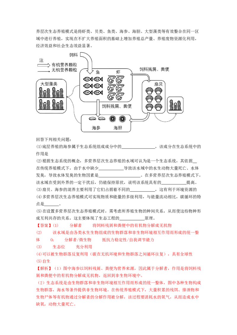 专题20生态系统（解析版）_2024年新高考资料_1.2024一轮复习_备战2024年高考生物一轮复习抢分特训（全国通用）_专题20生态系统-备战2024年高考生物一轮复习抢分特训（全国通用）