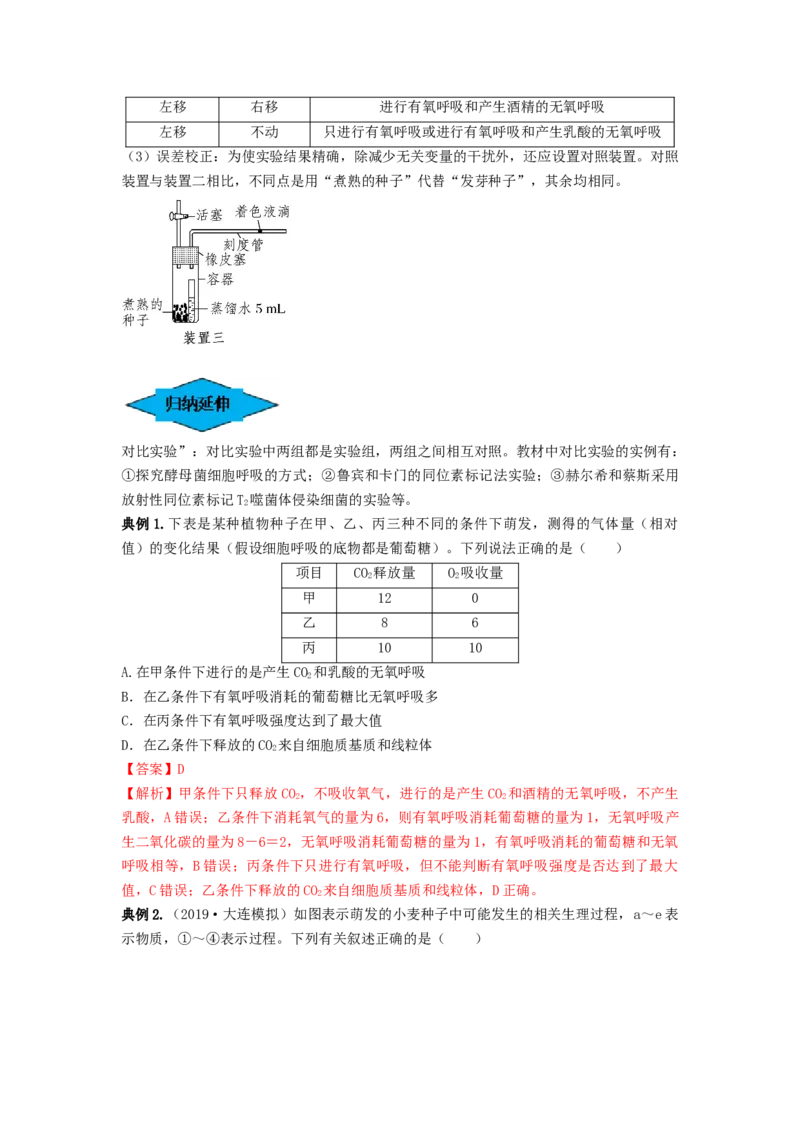 专题08细胞呼吸（串讲）（解析版）_2024年新高考资料_1.2024一轮复习_备战2024年高考生物一轮复习串讲精练（新高考专用）