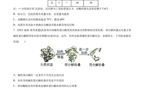 专题02细胞的物质运输、酶与ATP-2022年高考真题和模拟题生物分专题训练（学生版）_2024年新高考资料_1.2024一轮复习_赠2022年高考生物真题与模拟题分类