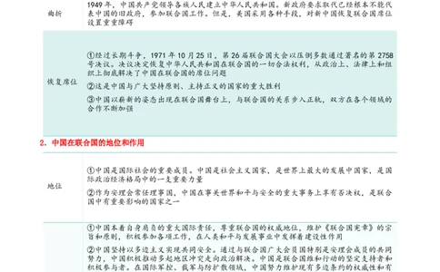 专题35中国与国际组织_新高考复习资料_2024年新高考资料_一轮复习资料_口袋书2024年高考政治一轮复习知识清单（新高考通用）